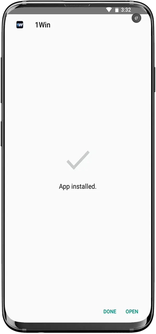 Install the 1Win app on your Android device.